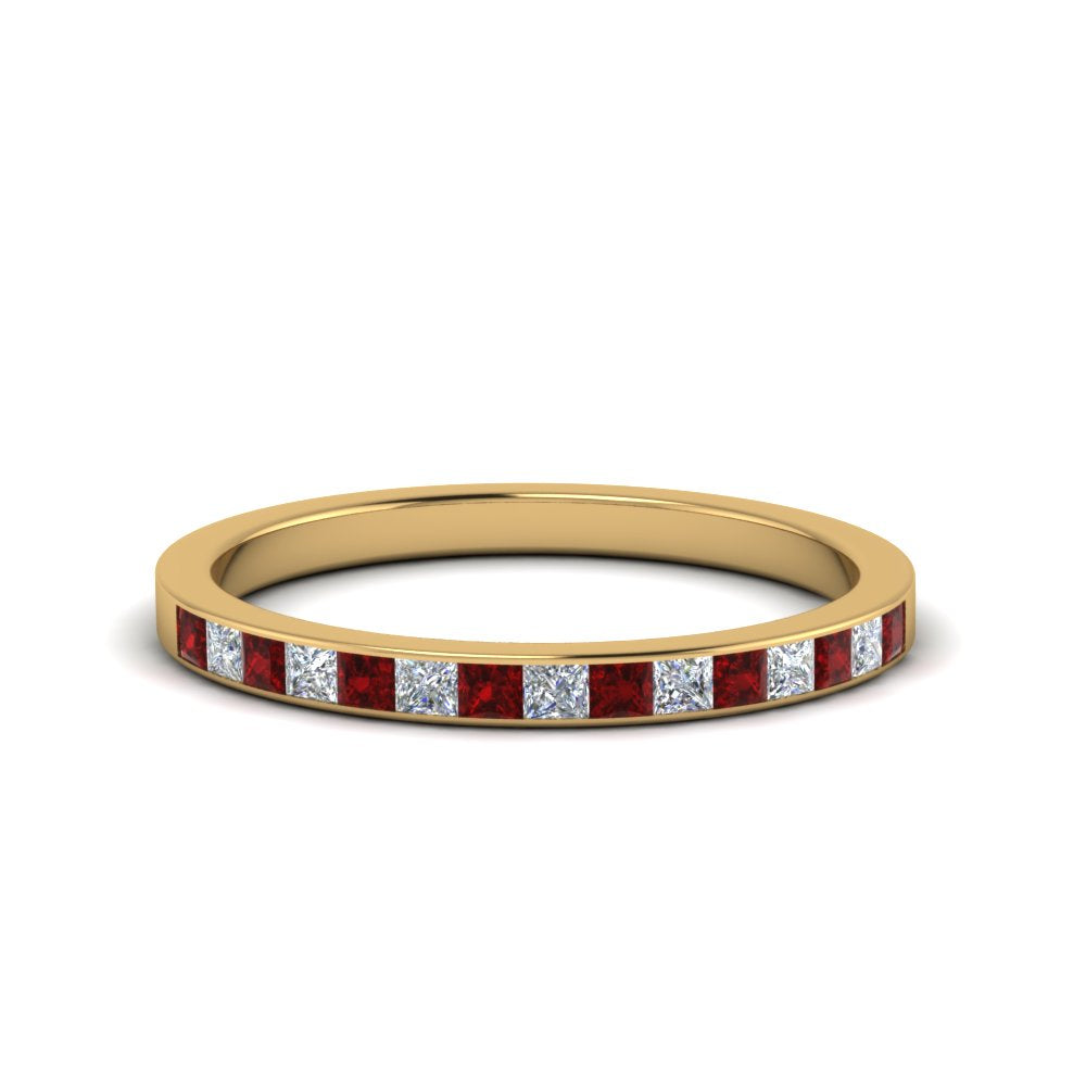 0.25 Ct. Princess Channel Wedding Band