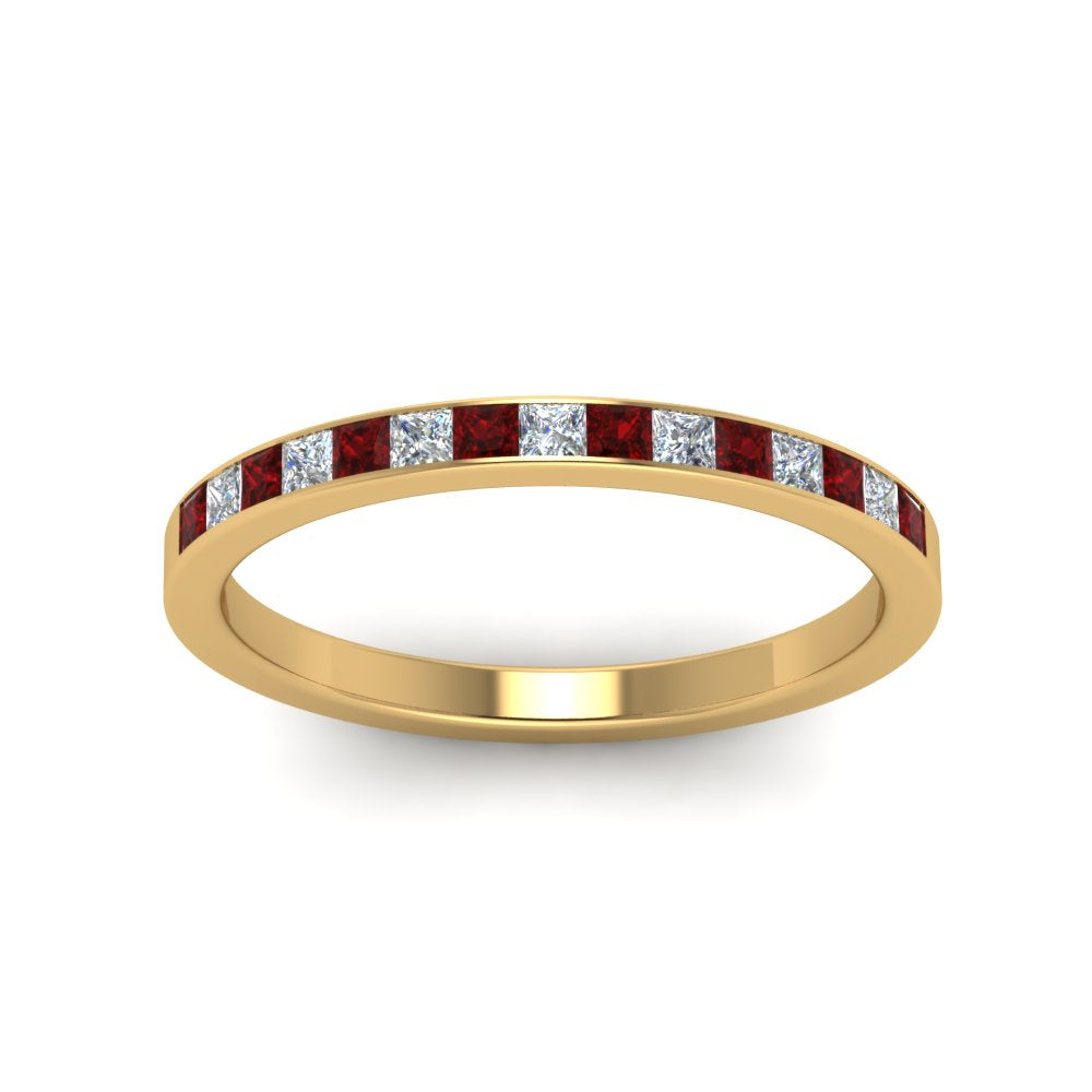 0.25 Ct. Princess Channel Wedding Band