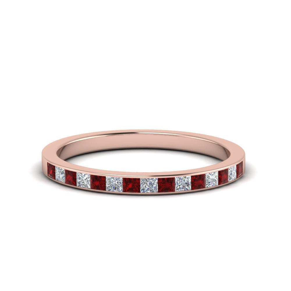 0.25 Ct. Princess Channel Wedding Band