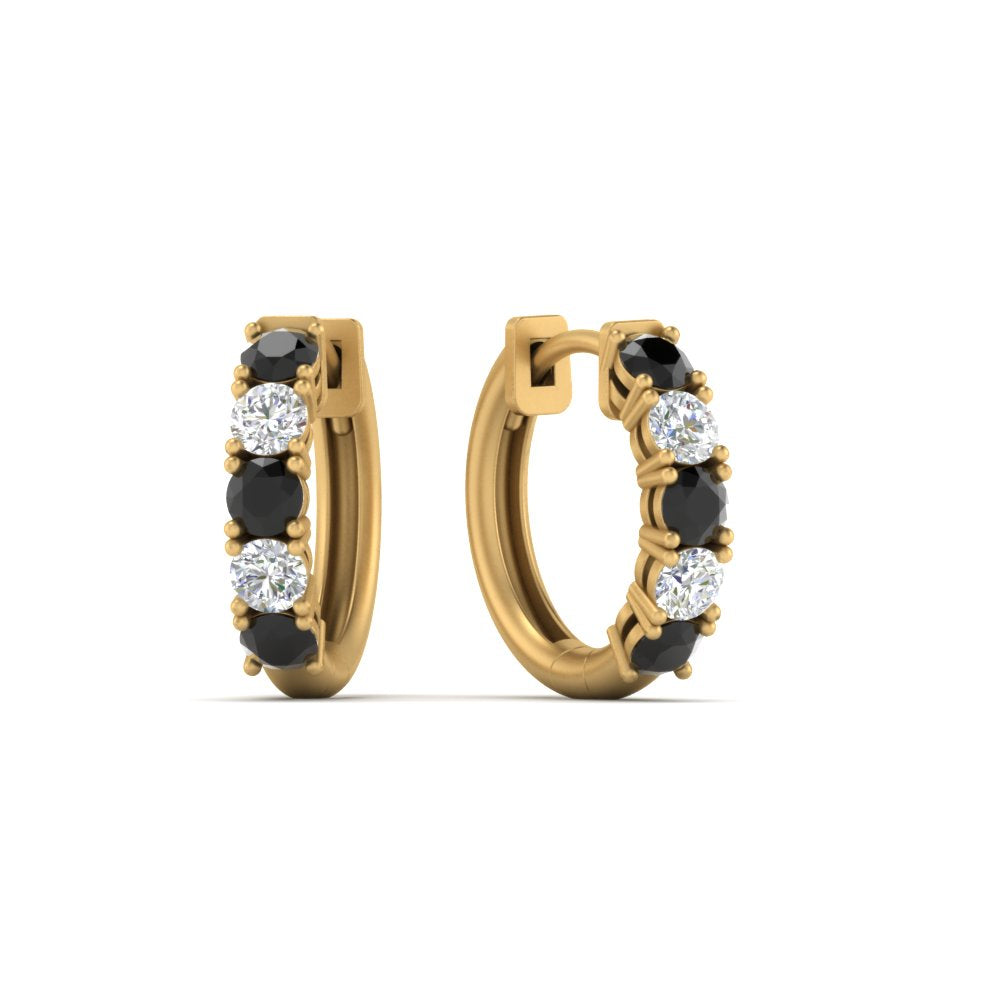 Sparkle 5 Stone Hoop Earrings