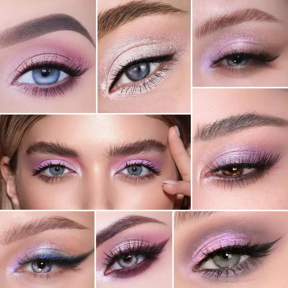 16-Color Matte Eyeshadow Palette – Pink Nude Taupe Basics, Waterproof & Ultra-Blendable