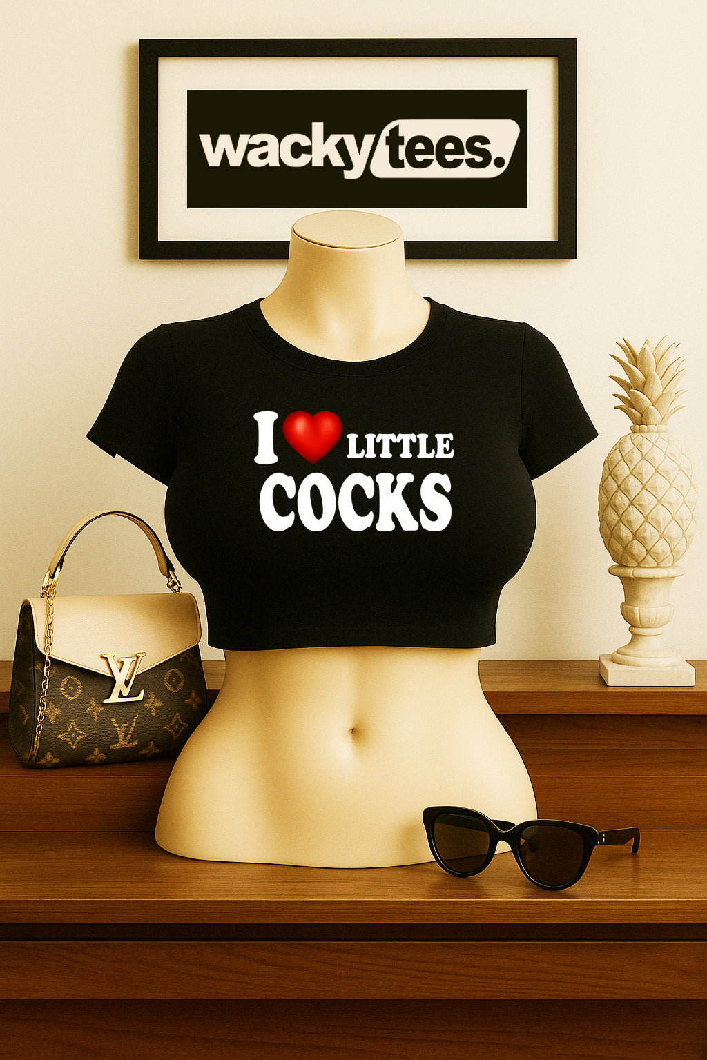 I Love Little Cocks I Heart Funny Adult Humor Graphic Tee Shirt