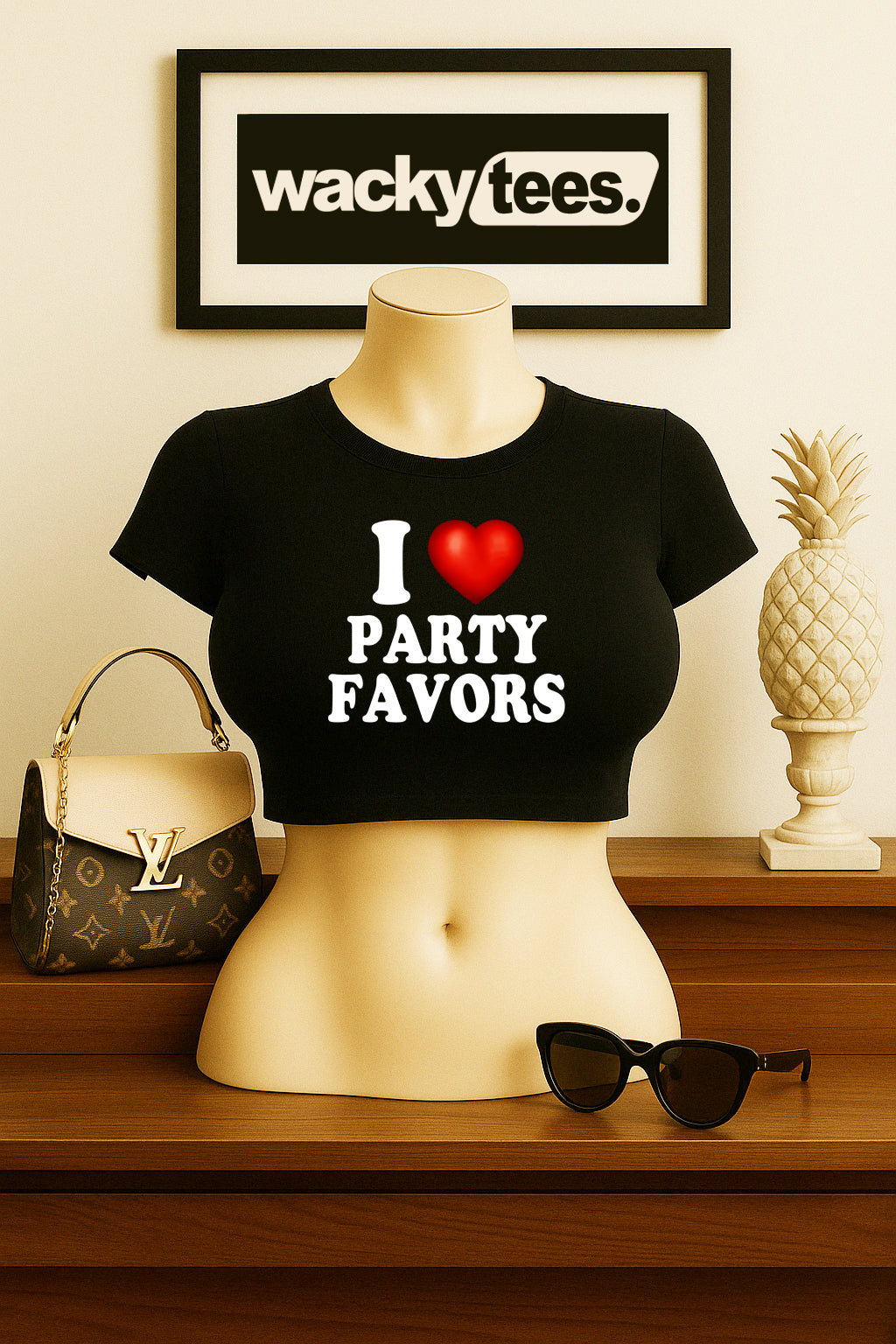 I Love Party Favors I Heart Funny Adult Humor Graphic Tee Shirt