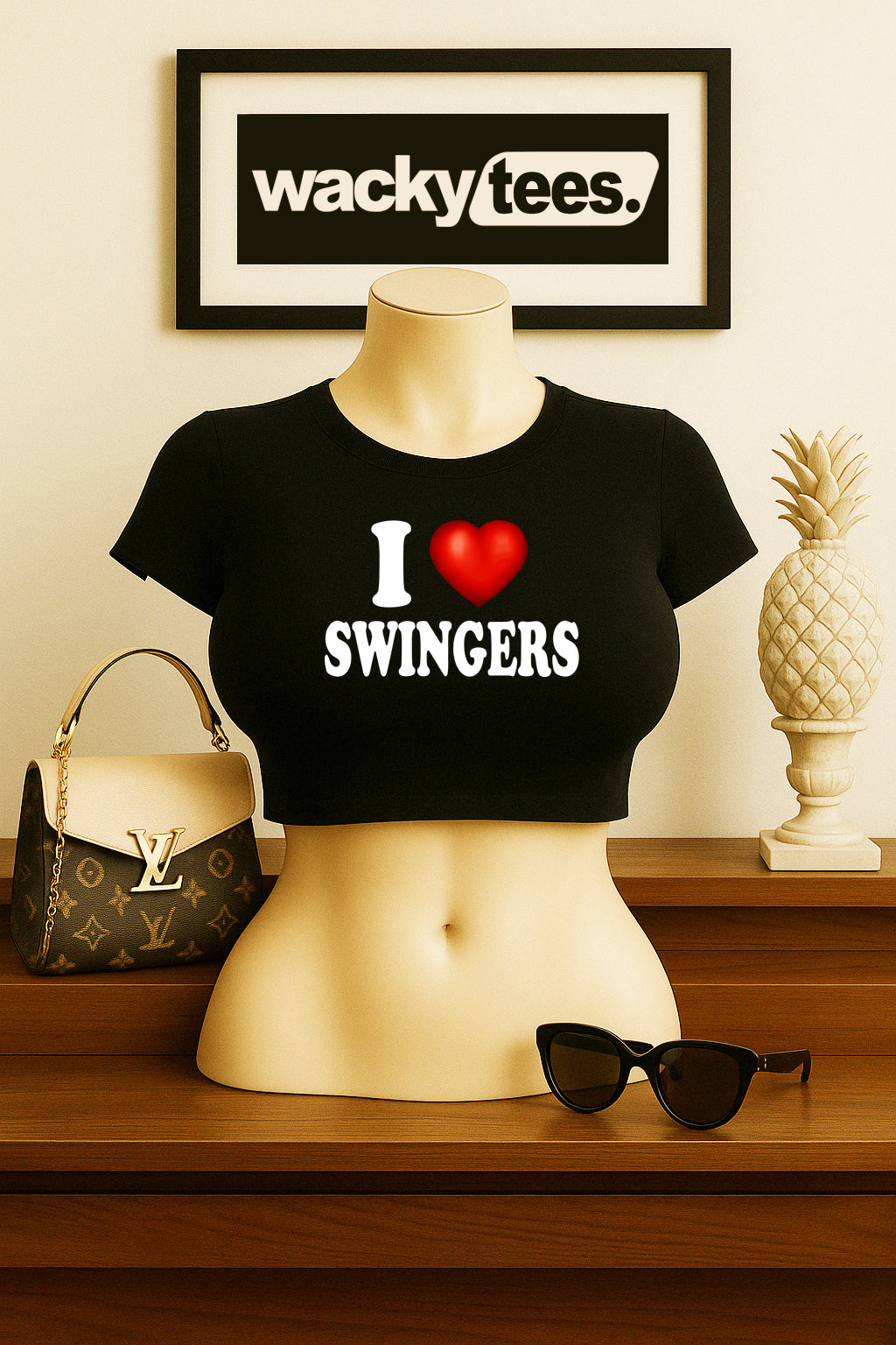 I Love Swingers I Heart Funny Adult Humor Graphic Tee Shirt