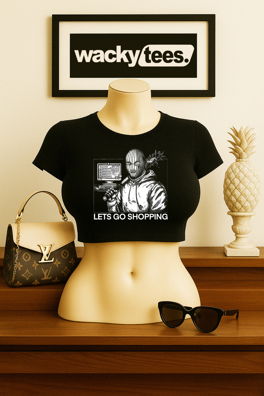 Lets Go Shopping Catch a Predator Riot Looter Funny Graphic Tee Shirt