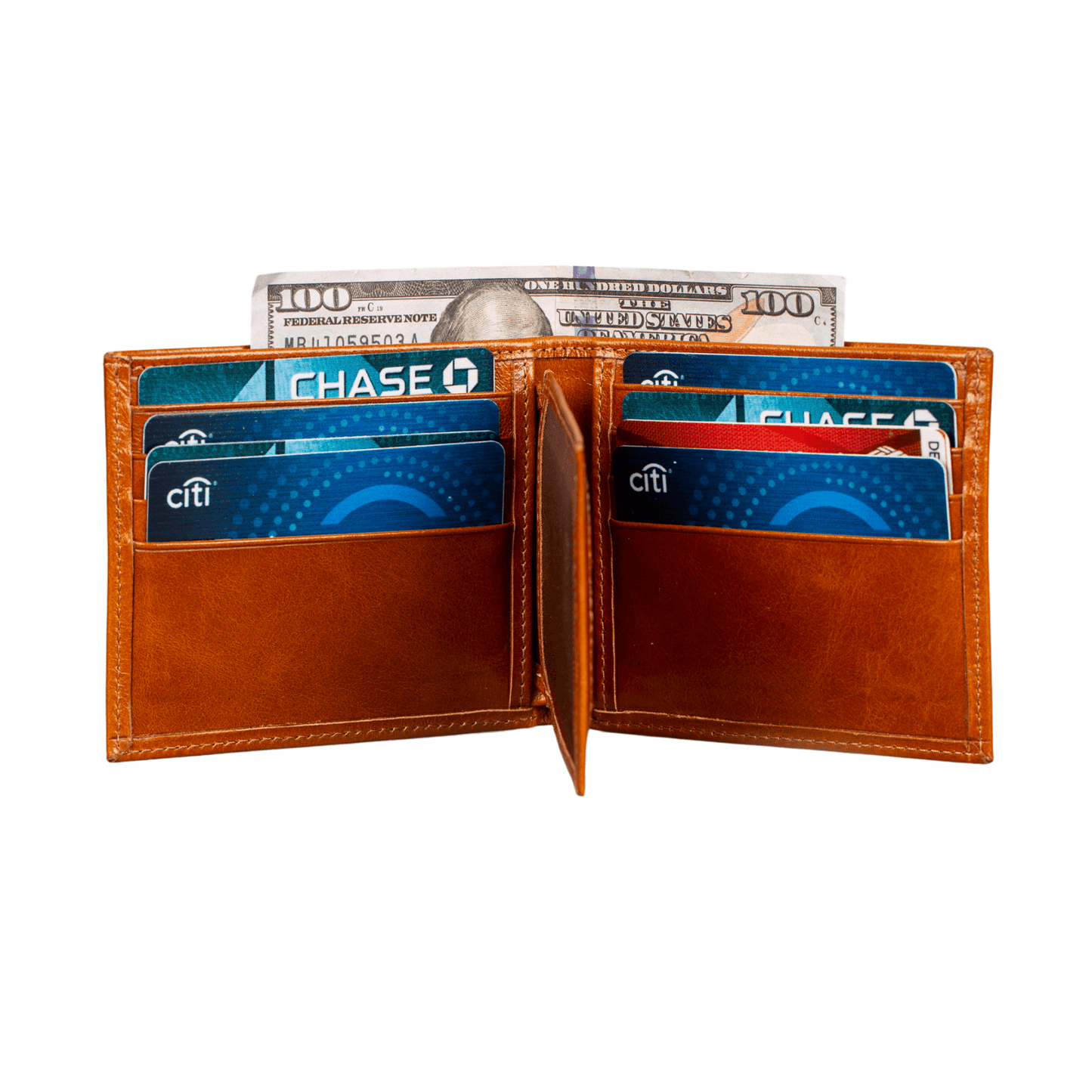 Classic Leather Bifold Wallet - Dark Brown - Los Angeles