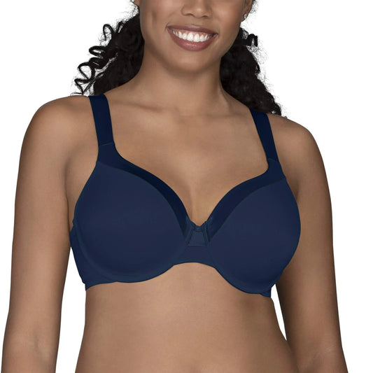 Vanity Fair Women's Illumination Full Figure Zoned-in Support Bra, Lightly Lined Cups up to DD 40DD Underwire - Navy
