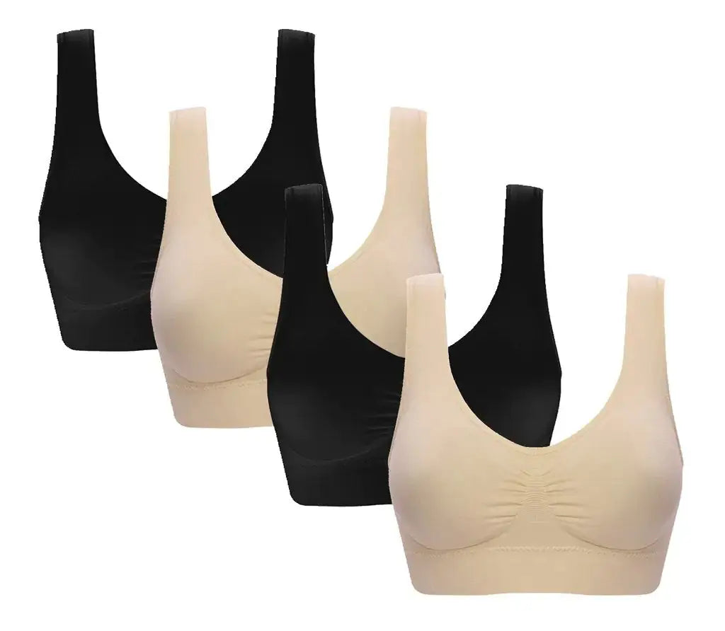 Vermilion 3 Pack Bird Seamless Comfortable Sports Bra For Women's with Removable Pads
