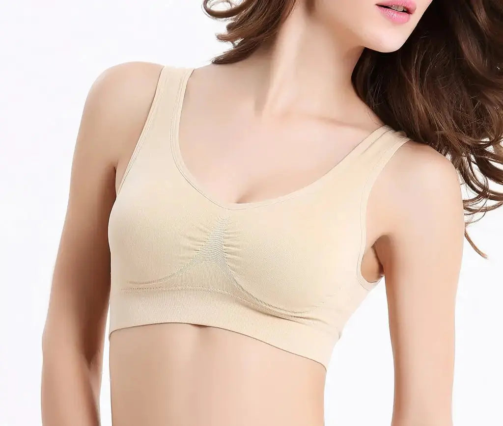 Vermilion 3 Pack Bird Seamless Comfortable Sports Bra For Women's with Removable Pads