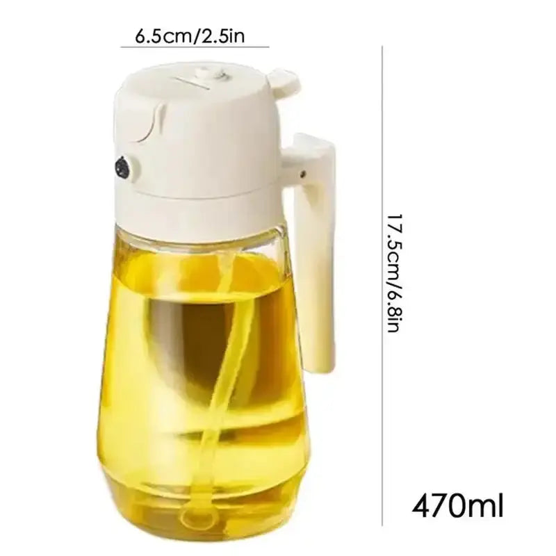 Versatile Oil and Vinegar Sprayer Set Glass Bottles