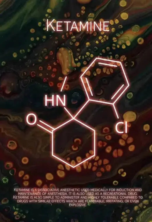 Vibrant Molecule Skyline Canvas