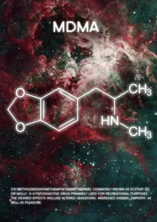 Vibrant Molecule Skyline Canvas