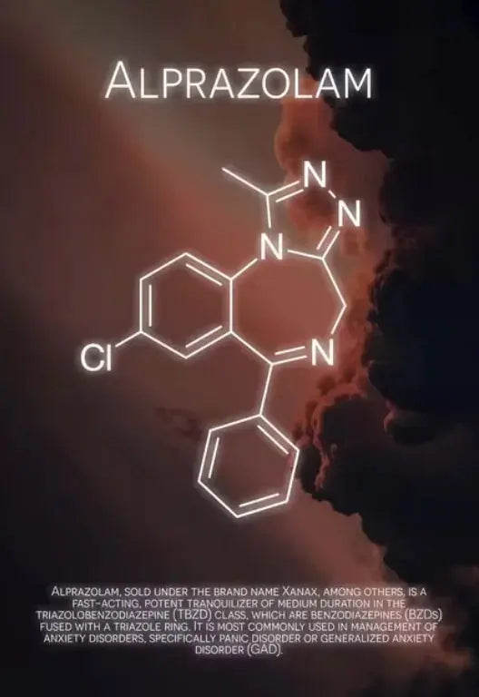 Vibrant Molecule Skyline Canvas