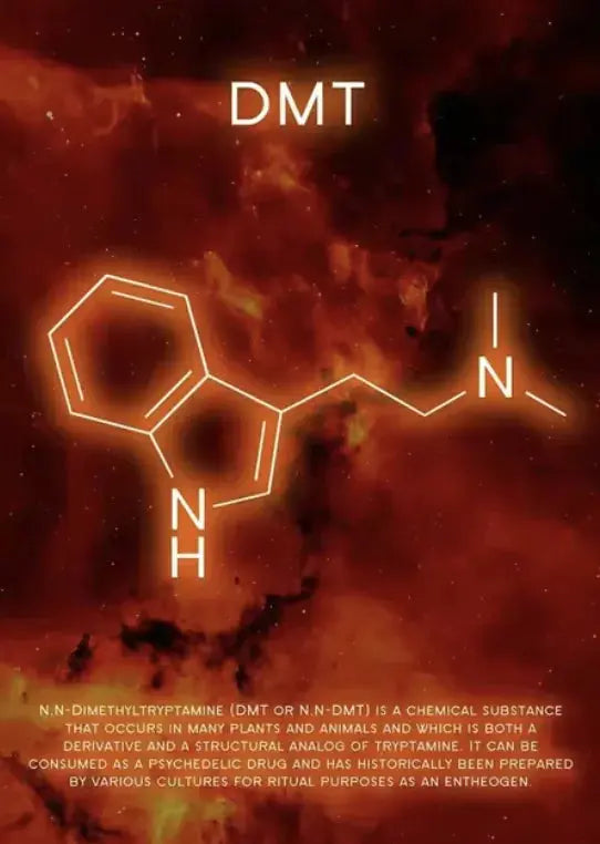 Vibrant Molecule Skyline Canvas