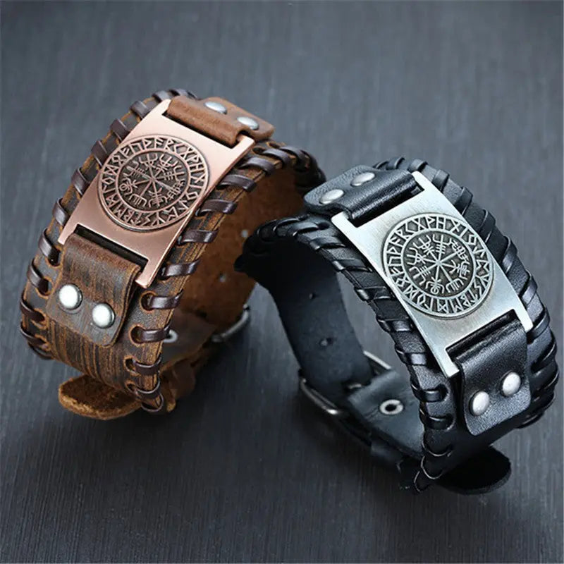 Vintage Compass Design Nordic Bracelet