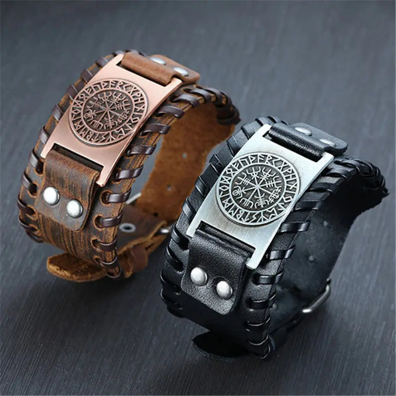 Vintage Compass Design Nordic Bracelet
