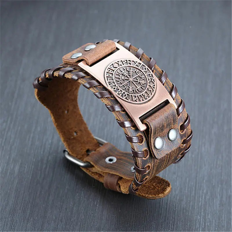 Vintage Compass Design Nordic Bracelet