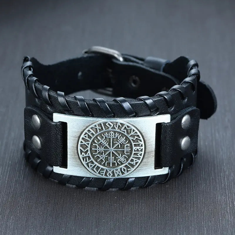 Vintage Compass Design Nordic Bracelet