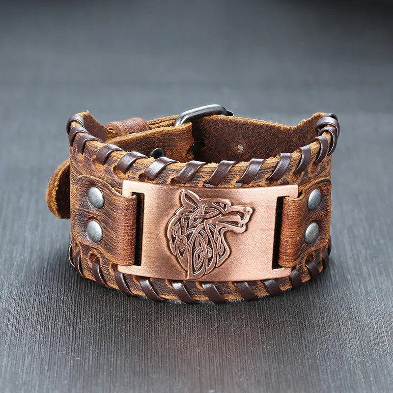 Vintage Compass Design Nordic Bracelet