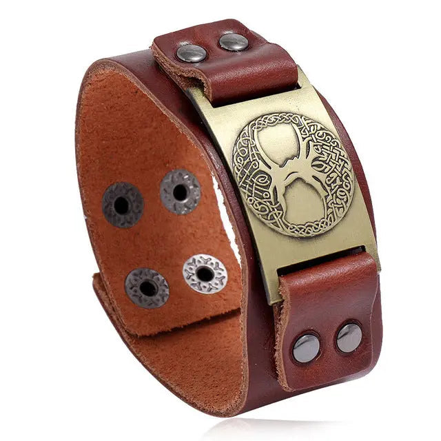 Vintage Compass Design Nordic Bracelet