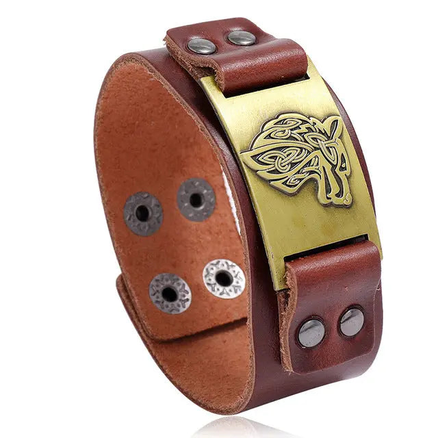 Vintage Compass Design Nordic Bracelet