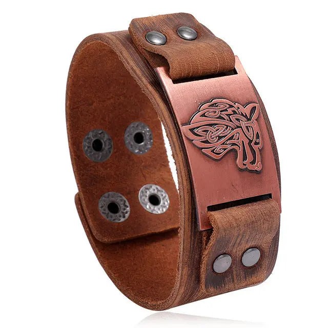 Vintage Compass Design Nordic Bracelet