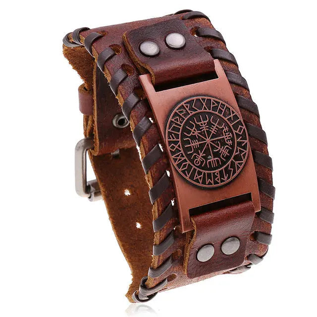 Vintage Compass Design Nordic Bracelet