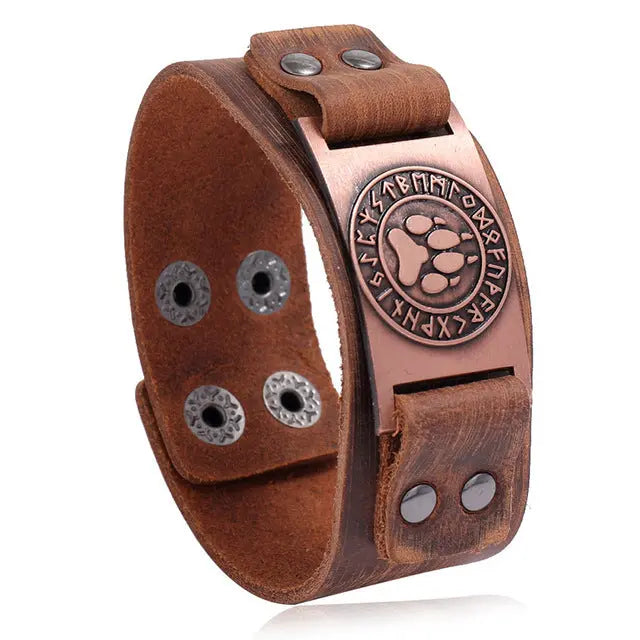 Vintage Compass Design Nordic Bracelet
