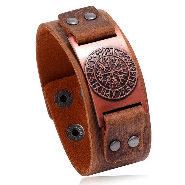 Vintage Compass Design Nordic Bracelet