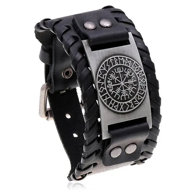 Vintage Compass Design Nordic Bracelet