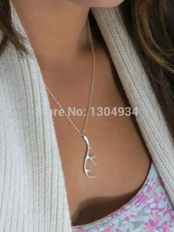 Vintage Deer Antler Necklace for Women
