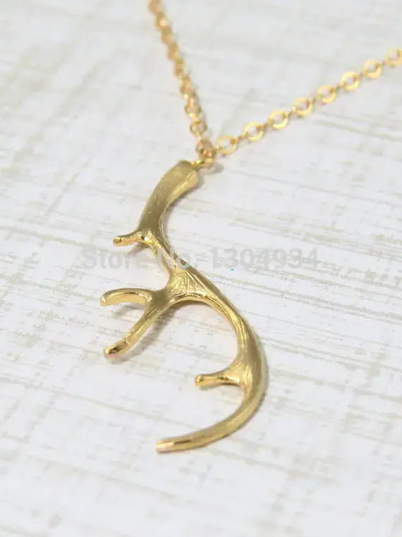 Vintage Deer Antler Necklace for Women