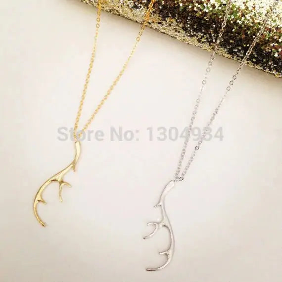 Vintage Deer Antler Necklace for Women
