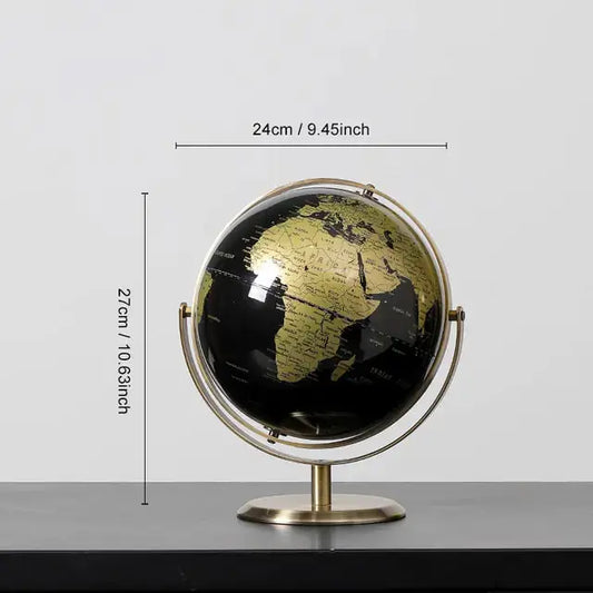Vintage Map Sphere for Office Elegance