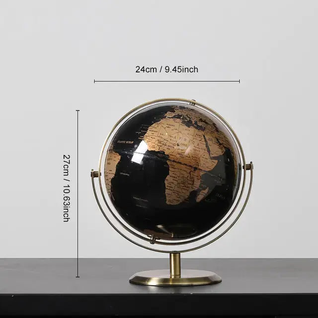 Vintage Map Sphere for Office Elegance