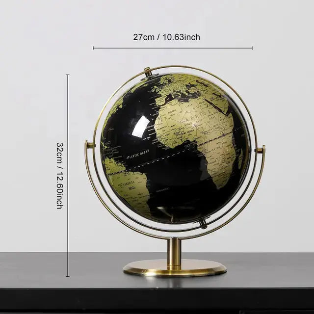Vintage Map Sphere for Office Elegance