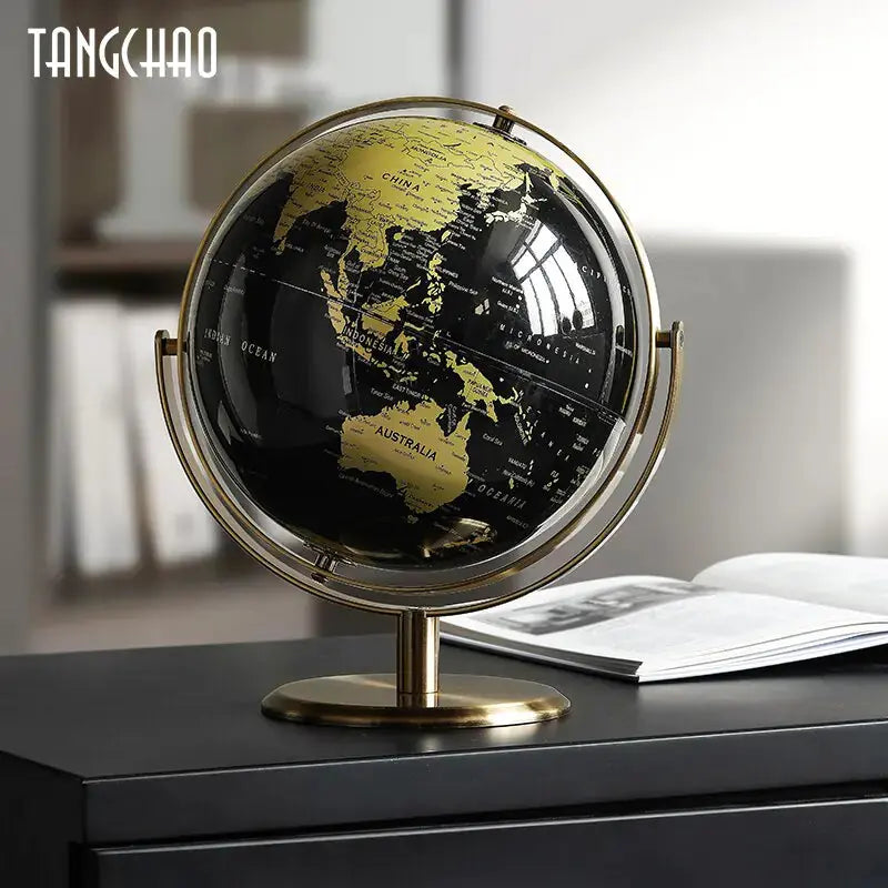 Vintage Map Sphere for Office Elegance