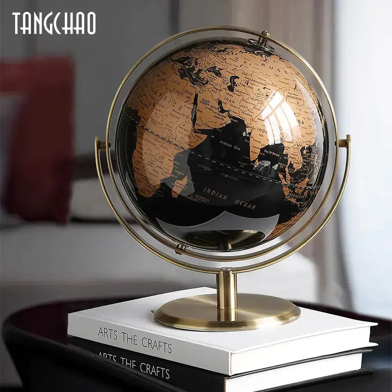 Vintage Map Sphere for Office Elegance