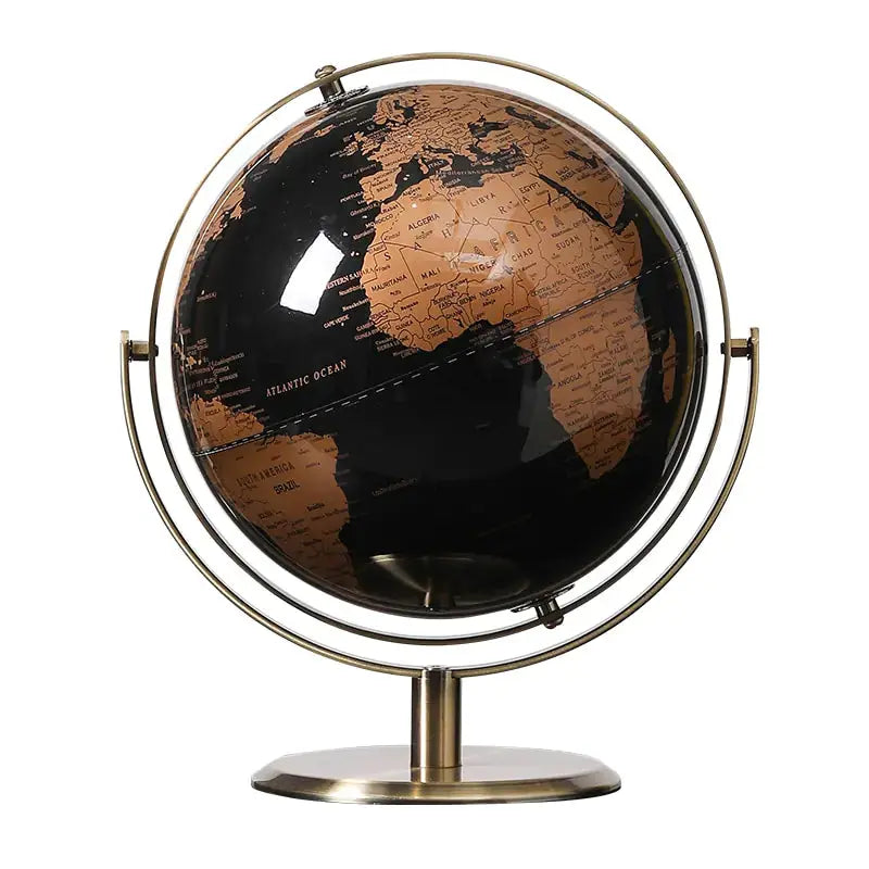 Vintage Map Sphere for Office Elegance