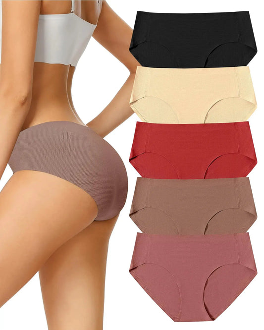 Voenxe Women Seamless Hipster Underwear - Breathable Ladies Panties