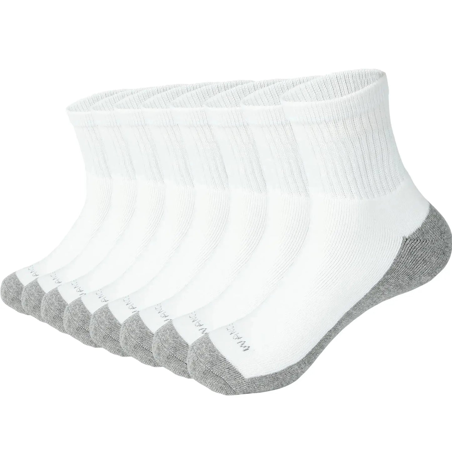 WANDER Men's Athletic Ankle Socks 3/8 Pairs - Thick Cushion Running Socks for Men & Women