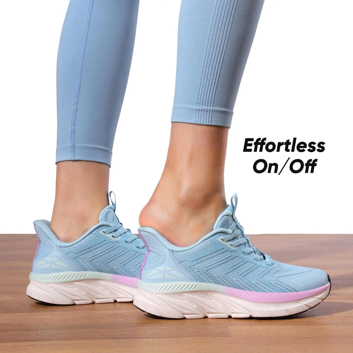 Women's Slip-On Walking Shoes | Running Active Cushion Non-Slip Sneakers | Athletic Gym Workout Cross Training Shoes