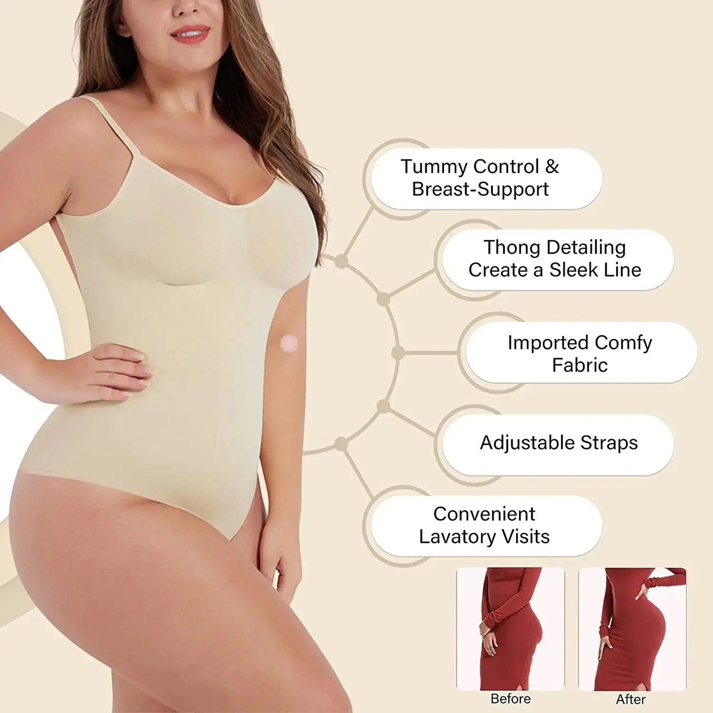 Women's Tummy Control Bodysuit – Sculpt & Support