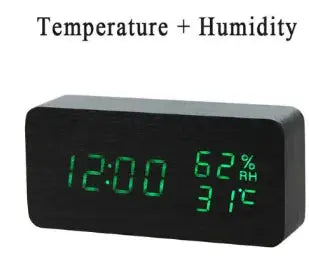 Wooden Digital Alarm Clock