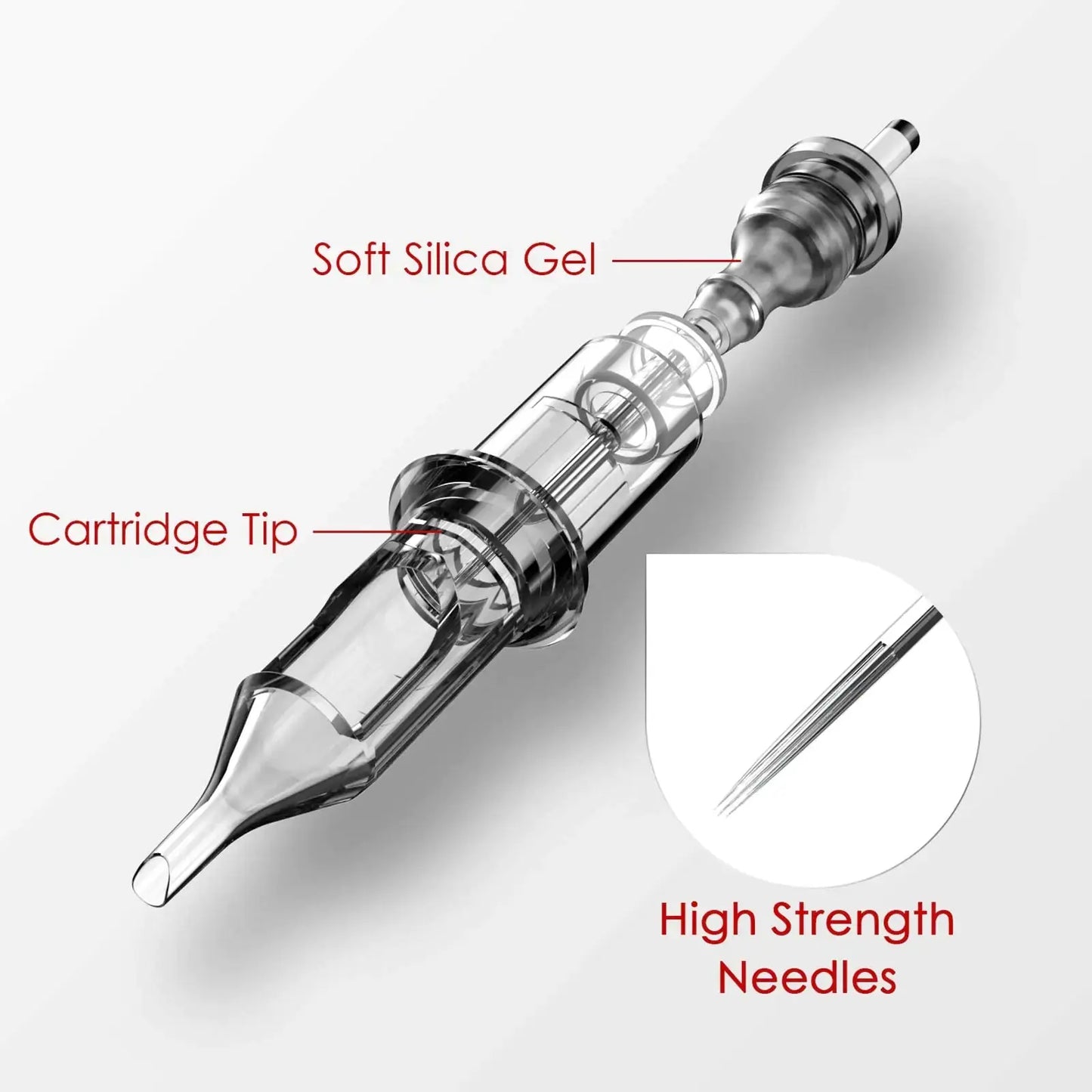Wormhole Tattoo Cartridge Needles - 50pcs Assorted Tattoo Needle