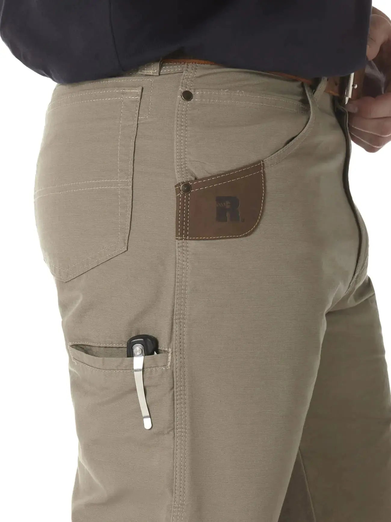 Wrangler Mens Riggs Workwear Technician Work Utility Pants - Dark Khaki Color