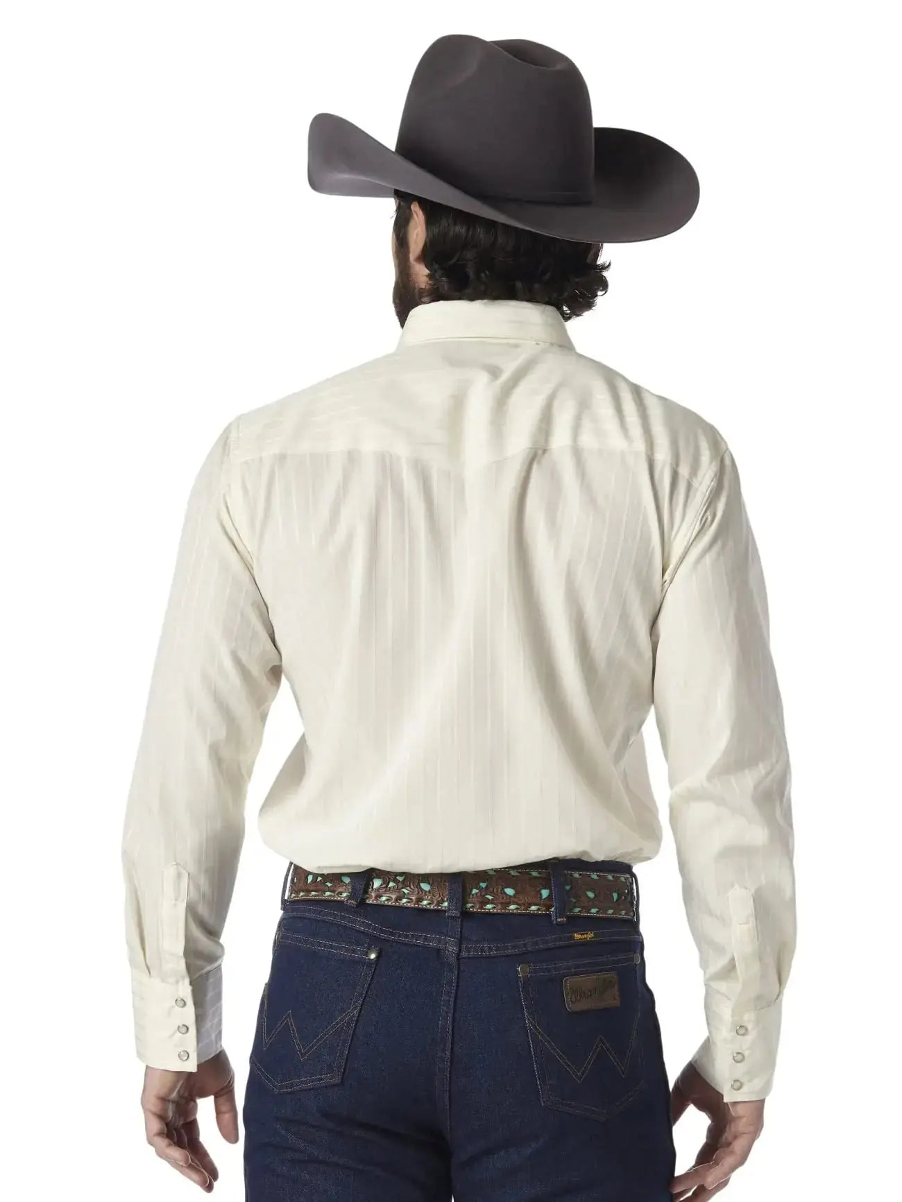Wrangler Mens Sport Western Two Pocket Long Sleeve Snap Button Down Shirts