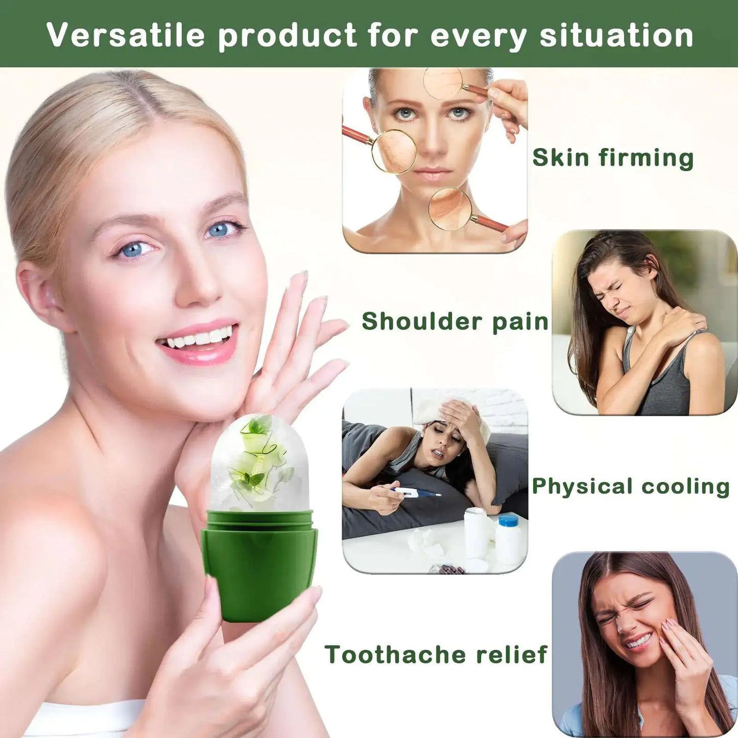 XHJRI Ice Face Roller Massager