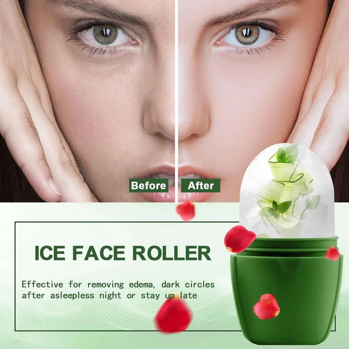 XHJRI Ice Face Roller Massager