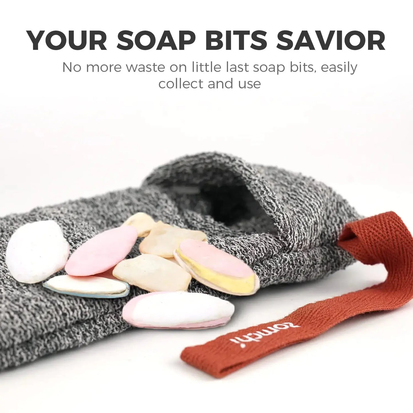 ZOMCHI 2 Pieces Soap Bags - Skin-Friendly Deep Exfoliation